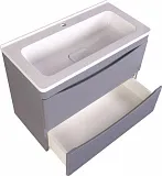 Тумба с раковиной Style Line Бергамо 70 серая подвесная фото 2
