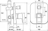 Смеситель Ravak 10° TD 061.00 X070068 для ванны с душем с внутренней частью фото 2