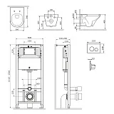 Унитаз с инсталляцией и кнопкой смыва Am.Pm Inspire IS49051.501700 фото 8