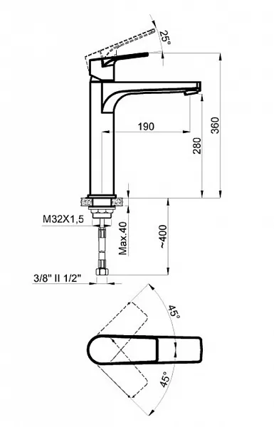 Смеситель Azario Treya AZ-15684551 для раковины-чаши фото 2