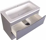 Тумба с раковиной Style Line Бергамо 70 серая подвесная фото 3