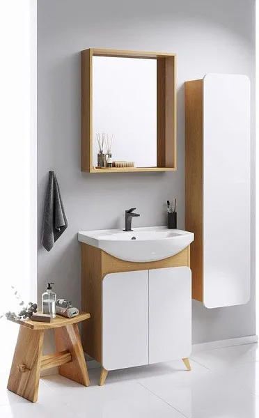 Зеркало Aqwella Basic 75x60 BAS0207DZ с полочкой фото 3