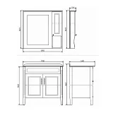 Зеркало Comforty Палермо 89x86 00004137098CF с подсветкой с полочкой фото 3