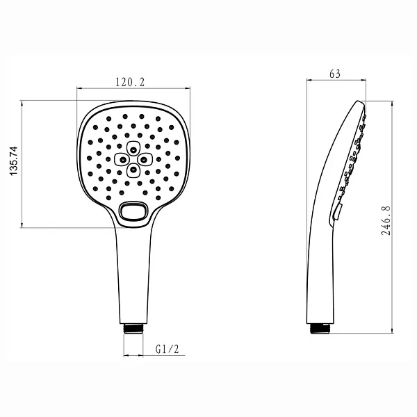 Душевая лейка PAINI Pescara PSCR155F3D120 фото 6