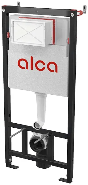 Система инсталляции Alcadrain AM101/1120-4:1 RU M670-0001 для унитазов с белой матовой кнопкой смыва фото 2