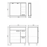 Зеркало Comforty Марио 75x83,5 00-00016020CF с подсветкой с полочкой фото 2