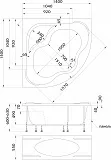 Акриловая ванна Marka One Afrodita 140x140 У36803 фото 13