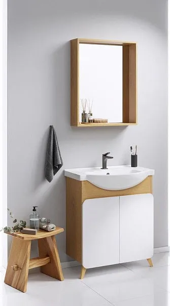 Зеркало Aqwella Basic 75x60 BAS0207DZ с полочкой фото 2