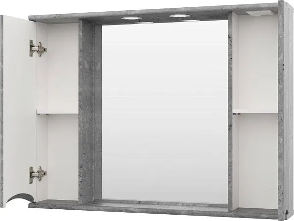 Зеркало Misty Атлантик 100x74 П-Атл-4100-050 с полочкой и подсветкой фото 4