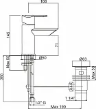 Смеситель Cezares Garda GARDA-BSM1-01-Cr для биде с донным клапаном фото 2