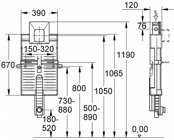 Смывной бачок скрытого монтажа Grohe Uniset 38785000 фото 2