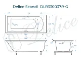 Ванна из искусственного камня Delice Scandi DLR330037R-G фото 2