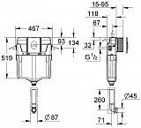 Смывной бачок скрытого монтажа Grohe GD2 38895000 с кнопкой смыва фото 2