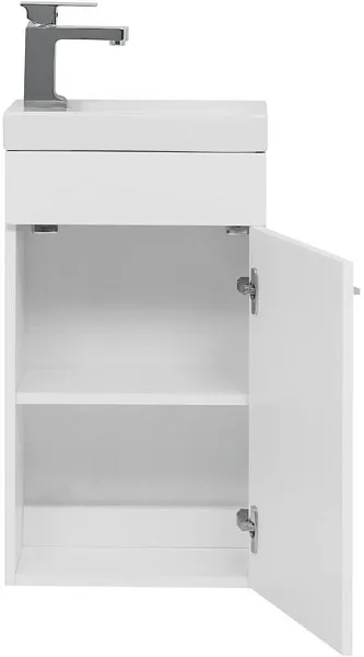Тумба с раковиной Aquanet Нота 40 подвесная белая правая фото 5