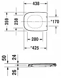 Крышка-сиденье Duravit D-Code 67390000 с микролифтом фото 2