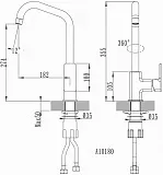 Смеситель Iddis Brick BRISBL0i05 для кухонной мойки фото 3