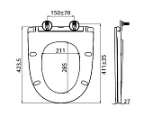 Крышка-сиденье BelBagno Lounge BB045/051SC с микролифтом быстросъемное фото 2