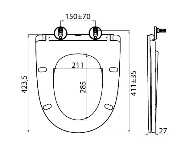 Крышка-сиденье BelBagno Lounge BB045/051SC с микролифтом быстросъемное фото 2