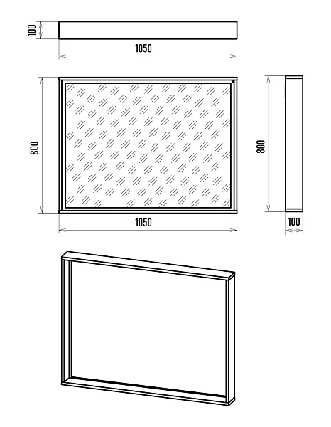 Зеркало Brevita Dallas 105x80 DAL-02105-074 с подсветкой фото 5
