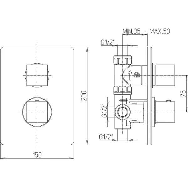 Встраиваемый смеситель PAINI Dax-DaxR 84CR690TH фото 6