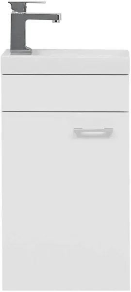 Тумба с раковиной Aquanet Нота 40 подвесная белая левая фото 1