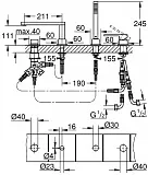 Смеситель Grohe Plus 29307003 на борт ванны фото 2