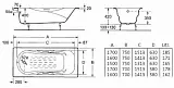 Чугунная ванна Roca Malibu 170х70 2333G0000 фото 4