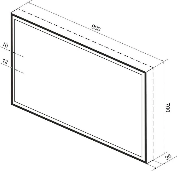 Зеркало Wellsee 7 Rays' Spectrum 90x70 см 172201330 c фронтальной подсветкой фото 9