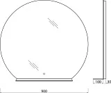 Зеркало BelBagno 90x90 SPC-RNG-900-LED-TCH-MENS с подсветкой с полочкой фото 9