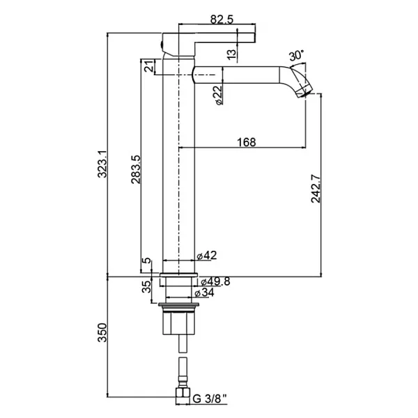 Смеситель для раковины PAINI Brera 74PZ205OLL фото 4