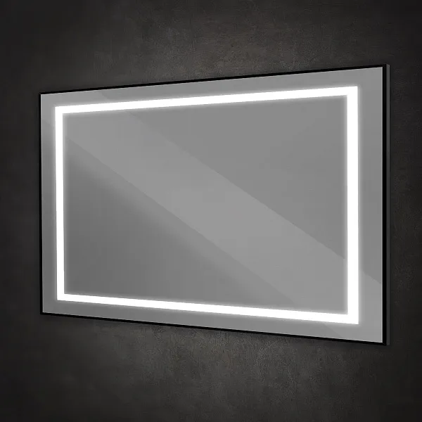 Зеркало BelBagno Kraft 140x80 SPC-KRAFT-1400-800-SENS-NERO с подсветкой фото 4