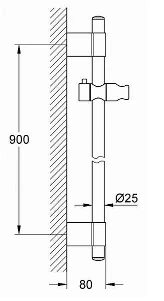 Душевая штанга Grohe Power&Soul 27785000 900 мм фото 2