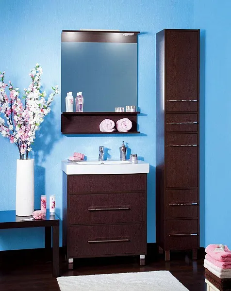 Зеркало Бриклаер Чили 70x90 4627125415050 с полочкой и подсветкой фото 2