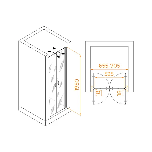 Душевая дверь RGW Passage 060810407-16 фото 4