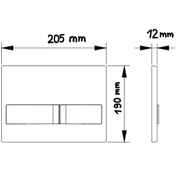 Кнопка смыва beWash Neox 500RZVP0400PK0000001 хром глянец фото 2
