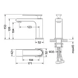 Смеситель для раковины TIMO Anni 2761/03F фото 2