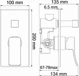 Смеситель WasserKRAFT Aller WHITE 10641W для ванны с душем с внутренней частью фото 4