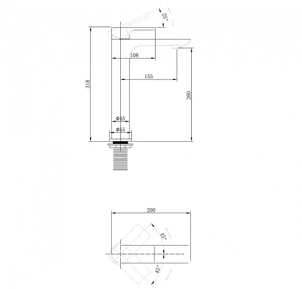 Смеситель для раковины ABBER Weiss Insel AF8011W фото 3