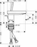 Смеситель Axor Starck X 10070 для раковины с донным клапаном фото 3