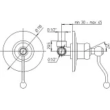 Встраиваемый смеситель PAINI Duomo 88PJ690 фото 3