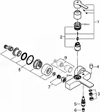 Смеситель Grohe Lineare New 33849AL1 для ванны с душем фото 3