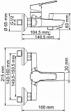 Смеситель WasserKRAFT Rhin 4401 для ванны с душем фото 7