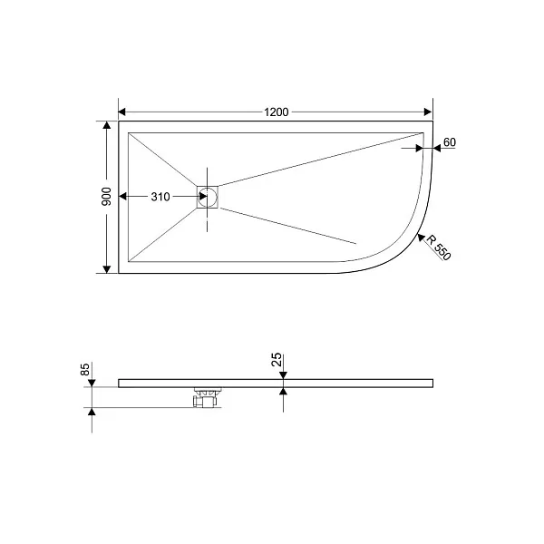 Душевой поддон RGW Stone Tray 16154129-01LK фото 2
