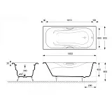 Ванна чугунная Delice Malibu 180x80 DLR230610R-AS с отверстиями под ручки и антискользящим покрытием фото 2