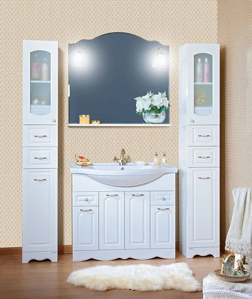 Зеркало Бриклаер Анна 100x90 4627125411342 с полочкой и подсветкой фото 2