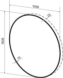 Зеркало Wellsee 7 Rays' Spectrum 100x100 см 172200180 c подсветкой за полотном фото 10