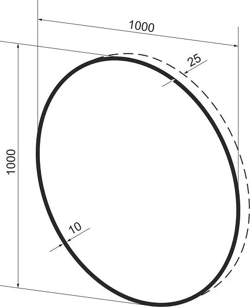 Зеркало Wellsee 7 Rays' Spectrum 100x100 см 172200180 c подсветкой за полотном фото 10