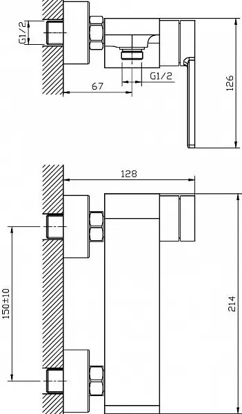 Смеситель Orange Splito M36-200cr для душа фото 2