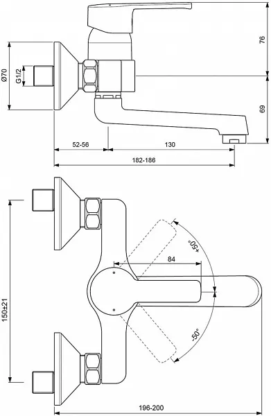Смеситель Vidima Uno BA250AA для раковины фото 2
