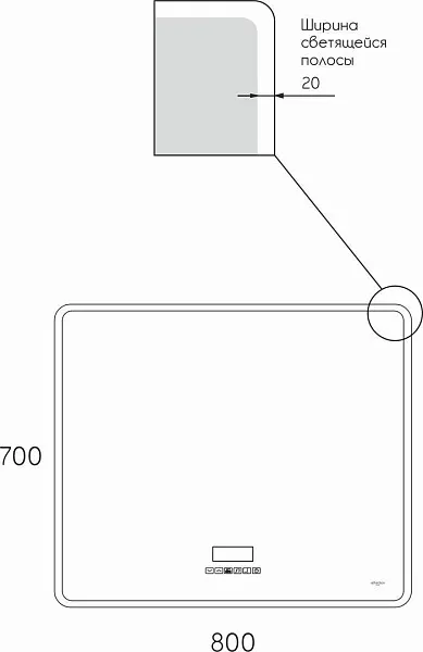 Зеркало Reflection Party 80x70 RF4716PT с подсветкой фото 8